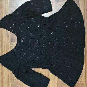 Decree Black Full Lace Women's Blouse 3/4 Sleeve